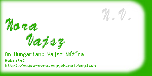 nora vajsz business card